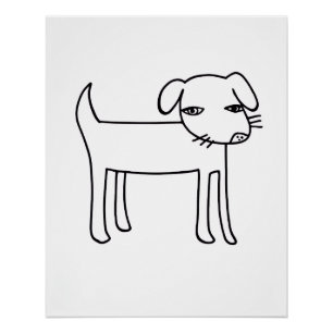 moderne Hundeillustration Poster