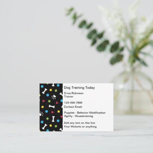 Moderne Hundekaninentraining Visitenkarte (Stehend Vorderseite)