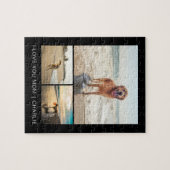 Moderne Hundemutter Süße Hunde Schwarze Tier-Fotoc Puzzle (Horizontal)