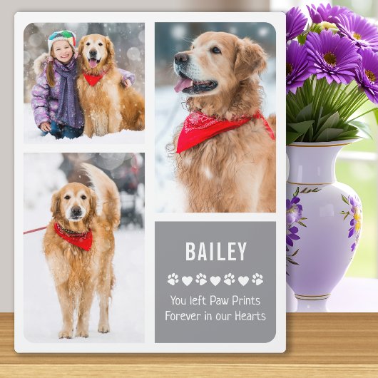 Moderne Hundespeicherung Keepake Pet FotoCollage Fotoplatte