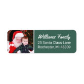 Moderne Hunter Green Custom Foto Rücksendeadresse (Vorne)