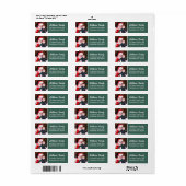 Moderne Hunter Green Custom Foto Rücksendeadresse (Vorne)