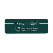 Moderne Hunter Green stilvolle Hochzeitsfeier-Rück (Vorne)