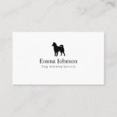 Moderne Husky Logo Hunde WanderVisitenkarte Visitenkarte (Vorderseite)