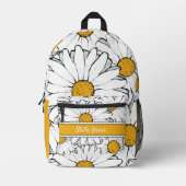 Moderne Hütte Daisy Art Muster Bedruckter Rucksack (Vorderseite)