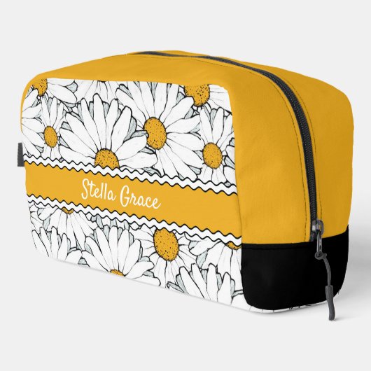 Moderne Hütte Daisy Art Muster Waschbeutel (Rechte Ecke)
