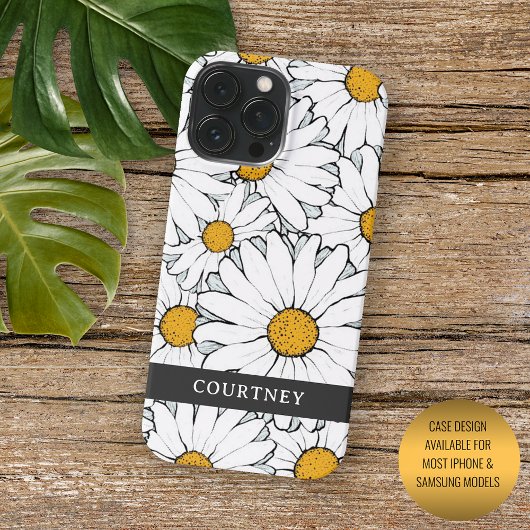 Moderne Hütte Daisy-Floral-Muster Case-Mate iPhone Hülle