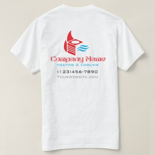 Moderne HVAC-Logo-Design-Uniform T-Shirt (Design Rückseite)