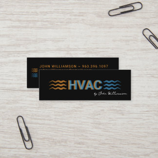 Moderne HVAC | Warm- und Kaltluftstrom-Icons Mini Visitenkarte