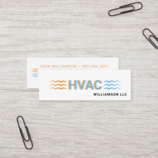 Moderne HVAC | Warm- und Kaltluftstrom-Icons Mini Visitenkarte