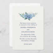 Moderne Hydrangea Hochzeitseinladung Einladung (Vorne/Hinten)