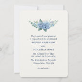Moderne Hydrangea Hochzeitseinladung Einladung (Vorderseite)