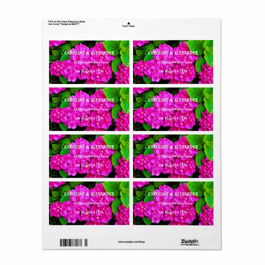 Moderne Hydrangea Rosa Blumenblüten Hochzeit (Vorne)