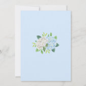 Moderne Hydrangea White Roses Geometric Wedding Einladung (Rückseite)