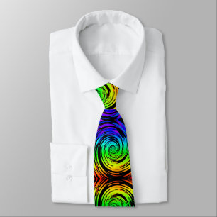 moderne hypnotisierende Spirale Regenbogen Verdreh Krawatte