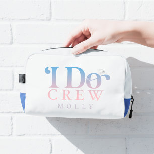 Moderne I Do Crew Pastell Farbverlauf Brautjungfer Waschbeutel