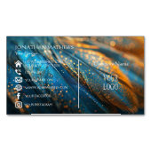 Moderne I Feathers Magnetische Visitenkarte (Vorderseite)