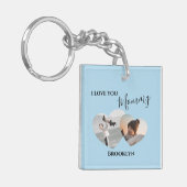 Moderne I Liebe Du Mami| 2 Herzstück - Foto Schlüsselanhänger (Vorderseite links)