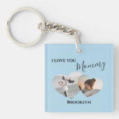 Moderne I Liebe Du Mami| 2 Herzstück - Foto Schlüsselanhänger (Vorderseite)