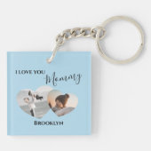 Moderne I Liebe Du Mami| 2 Herzstück - Foto Schlüsselanhänger (Rückseite)