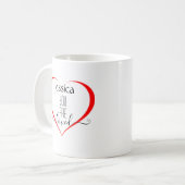 Moderne I-Liebe Ihr einfaches Herz personalisieren Kaffeetasse (Vorderseite Links)