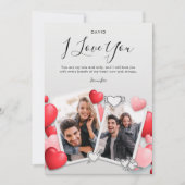 Moderne I Liebe You Foto Holiday Card Dankeskarte (Vorderseite)