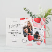 Moderne I Liebe You Foto Holiday Card Dankeskarte (Stehend Vorderseite)