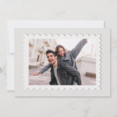 Moderne I Liebe You Foto Holiday Card Dankeskarte (Rückseite)