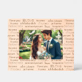 Moderne "I Liebe You" in internationalen Sprachen Geätzte Rahmen