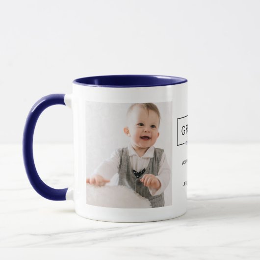 Moderne I/We-Liebe Sie Opa/Grampa/andere 2-Foto Tasse (Links)