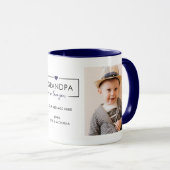 Moderne I/We-Liebe Sie Opa/Grampa/andere 2-Foto Tasse (VorderseiteRechts)