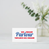 Moderne Ice Cream Parlon Business Card Visitenkarte (Stehend Vorderseite)