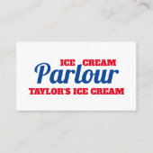 Moderne Ice Cream Parlon Business Card Visitenkarte (Vorderseite)