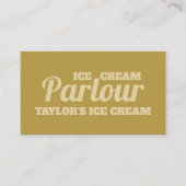 Moderne Ice Cream Parlon Business Card Visitenkarte (Vorderseite)