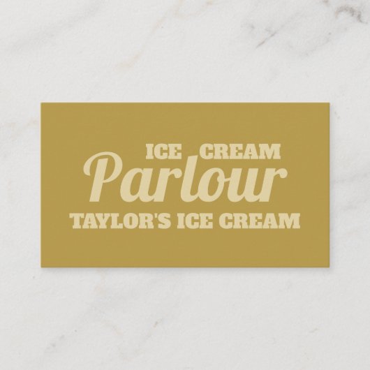 Moderne Ice Cream Parlon Business Card Visitenkarte (Vorderseite)
