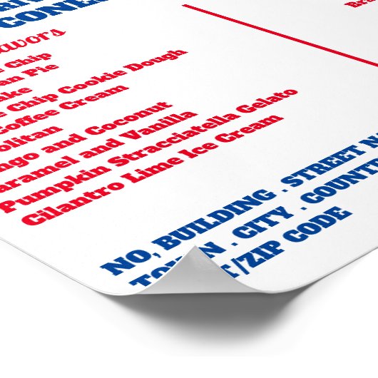 Moderne Ice Cream Parlor Werbung Poster (Ecke)