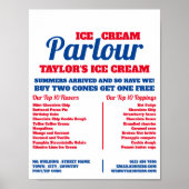 Moderne Ice Cream Parlor Werbung Poster (Vorne)
