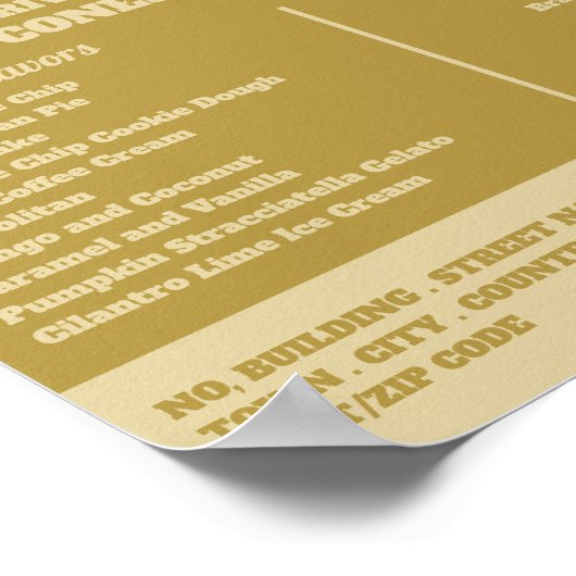 Moderne Ice Cream Parlor Werbung Poster (Ecke)