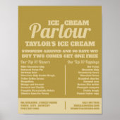 Moderne Ice Cream Parlor Werbung Poster (Vorne)