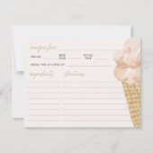 Moderne Ice Cream Summer Brautparty Rezept Card Mitteilungskarte (Vorderseite)