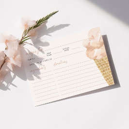 Moderne Ice Cream Summer Brautparty Rezept Card Mitteilungskarte