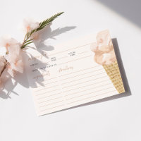 Moderne Ice Cream Summer Brautparty Rezept Card