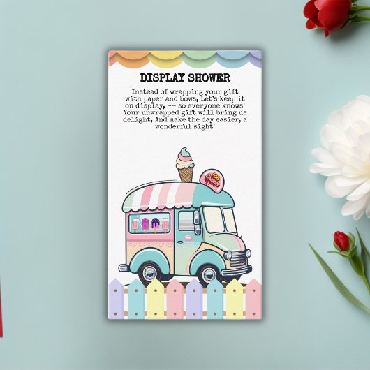 Moderne Ice Cream Truck Sprinkles Babydusche Begleitkarte