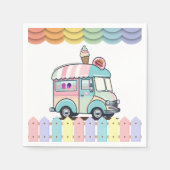 Moderne Ice Cream Truck Sprinkles Babydusche Serviette (Vorderseite)