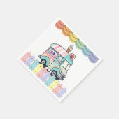 Moderne Ice Cream Truck Sprinkles Babydusche Serviette (Ecke)