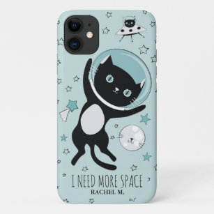 Moderne ich brauche mehr Platz Black Cat Cartoon Case-Mate iPhone Hülle