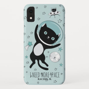 Moderne ich brauche mehr Platz Black Cat Cartoon Case-Mate iPhone Hülle