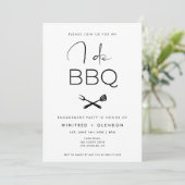 Moderne ich führe eine GRILLEN-Engagement-Partei e Einladung (Stehend Vorderseite)