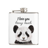 Moderne ich Liebe, dass Sie viel schwarz und weiß  Flachmann (Vorderseite)