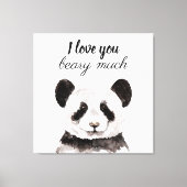 Moderne ich Liebe, dass Sie viel schwarz und weiß Leinwanddruck (Vorderseite)